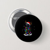 Zwarte Lab Labrador Hond Grappige Kerstverlichting Ronde Button 5,7 Cm (Voorkant /achterkant)