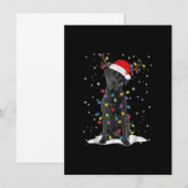 Zwarte Lab Labrador Kerstboom Licht Pyjama Hond Kaart (Voorkant / Achterkant)