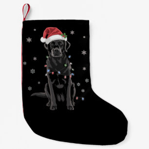 Zwarte Lab Labrador Kerstboom Licht Pyjama Hond Kleine Kerstsok