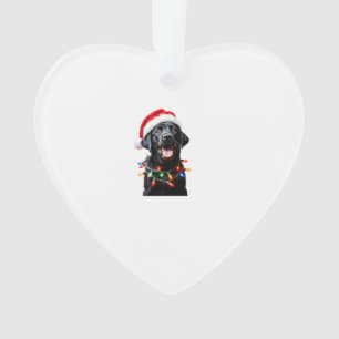 Zwarte Lab Labrador Kerstboom Licht Pyjama Hond Ornament