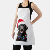 Zwarte Lab Labrador Kerstboom Licht Pyjama Hond Schort (Insitu)