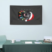 Zwarte Lab Labrador Kerstboom Licht Pyjama Hond Spandoek (Beurs)