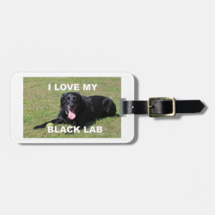 zwarte lab liefde pic bagagelabel