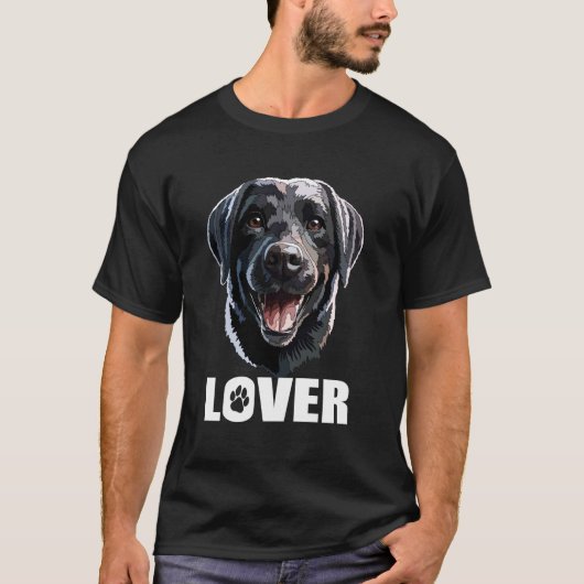 Zwarte Lab Liefhebber T-shirt (Voorkant)