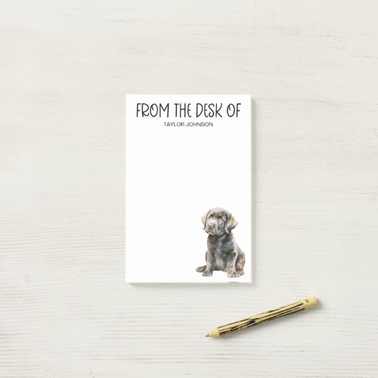 Zwarte lab Lover Post-it® Notes (Op bureau)