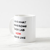 zwarte lab moeders, geweldig koffiemok (Voorkant links)