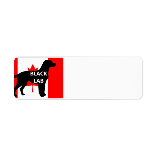 zwarte lab naam silo Canadese-Vlag Etiket (Voorkant)