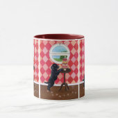 Zwarte lab-puppy met cupcakes mok (Midden)