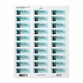 Zwarte Lab Retouradreslabels Etiket (Full Sheet)