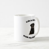 Zwarte Lab Retriever Mok cadeau (Voorkant rechts)