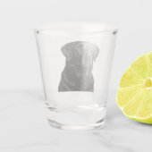 Zwarte Lab Shotglas Shot Glas (Achterkant)