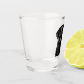 Zwarte Lab Shotglas Shot Glas (Links)