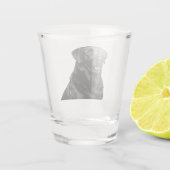 Zwarte Lab Shotglas Shot Glas (Achterkant)