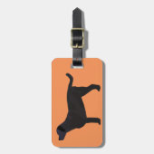 Zwarte Lab-sjablonen klaar om aan te passen Bagagelabel (Voorkant verticaal)