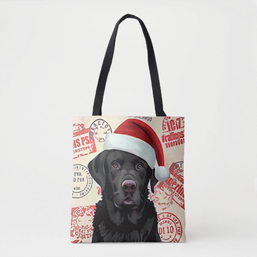 Zwarte lab  tote bag (Voorkant)