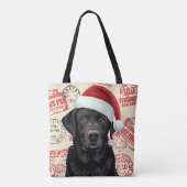 Zwarte lab  tote bag (Achterkant)