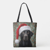 Zwarte lab  tote bag (Achterkant)