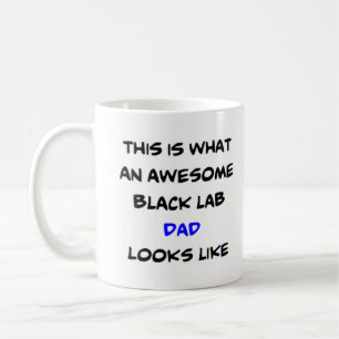 zwarte lab vader, geweldig koffiemok
