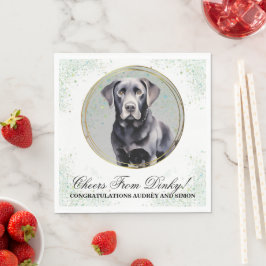 Zwarte Lab Wedding Napkins Met Honden Foto Servet