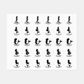 Zwarte labels van Mermaid Party (Vel)