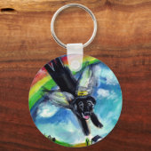 Zwarte labengel sleutelhanger (Voorkant)