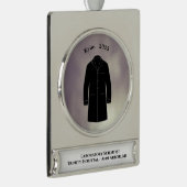 Zwarte Labjas Ceremonie Aandenken Wetenschapper Verzilverd Banner Ornament (Rechts)