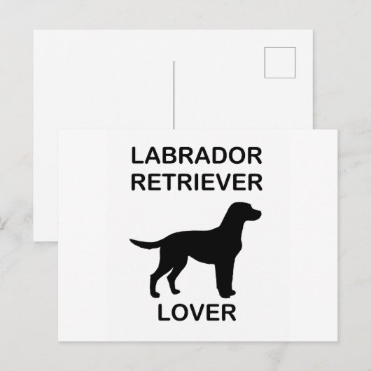 zwarte labliefhebber briefkaart (Voorkant / Achterkant)