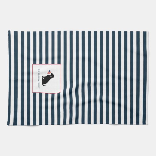 Zwarte LaboratoriumAmerikaanse vlag Persoonlijke f Theedoek (Horizontaal)