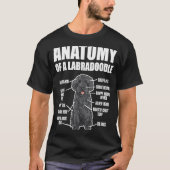 Zwarte labradoedle Dog Anatomie van een labradoedl T-shirt (Voorkant)