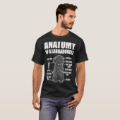 Zwarte labradoedle Dog Anatomie van een labradoedl T-shirt (Voorkant volledig)
