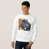 Zwarte Labradoodle #1 Sweatshirt (Voorkant volledig)