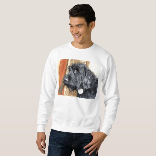 Zwarte Labradoodle #1 Sweatshirt (Voorkant volledig)