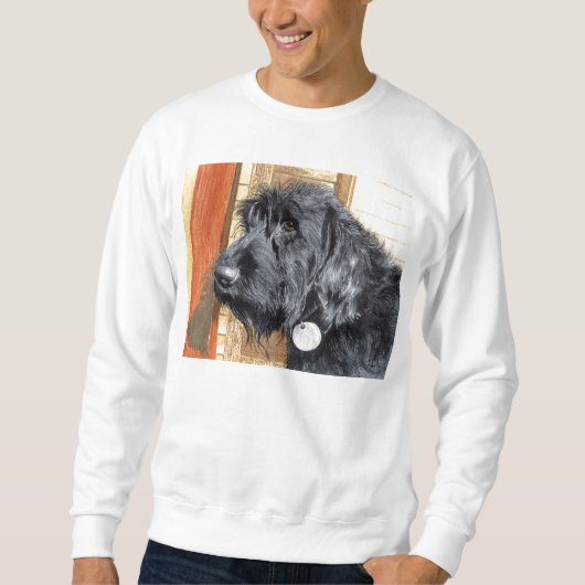 Zwarte Labradoodle #1 Sweatshirt (Voorkant)