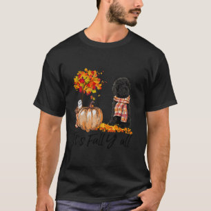 Zwarte Labradoodle Het is Herfst Y alle Pompoen He T-shirt