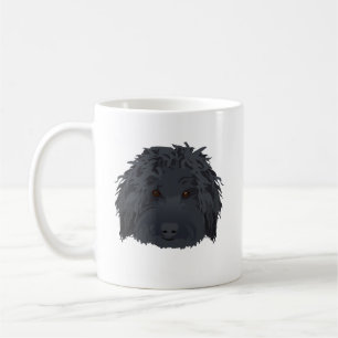 Zwarte labradoodle koffiemok