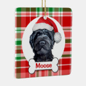Zwarte Labradoodle / Zwarte Goldendoodle Keramisch Ornament (Rechts)