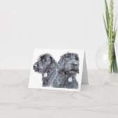 Zwarte Labradoodles Notecard Kaart (Voorkant)