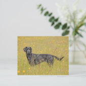 Zwarte labrador 16 maanden 2 briefkaart (Staand voorkant)