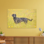 Zwarte labrador 16 maanden canvas afdruk (Insitu (Woonkamer))