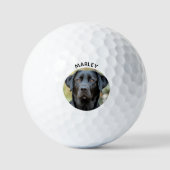 Zwarte labrador, aangepaste foto golfballen (Voorkant)