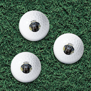 Zwarte labrador, aangepaste foto golfballen