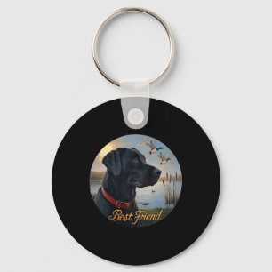 Zwarte Labrador beste vriend. jacht op watervogele Sleutelhanger