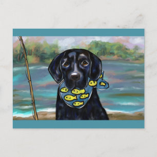 Zwarte Labrador Briefkaart