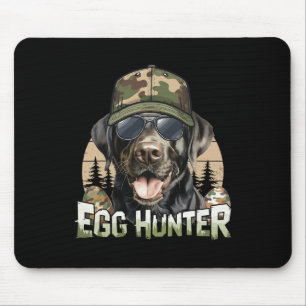 Zwarte Labrador Camo Pet Egg Hunter Pasen Muismat
