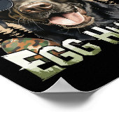 Zwarte Labrador Camo Pet Egg Hunter Pasen Poster (Hoek)