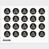Zwarte Labrador Camo Pet Egg Hunter  Pasen Ronde Sticker (Vel)