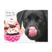 Zwarte Labrador Cupcake - Hond Verjaardag - Black 