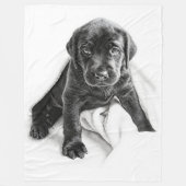 Zwarte labrador deken (Voorkant)