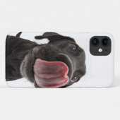 Zwarte labrador die zijn neus slaat Case-Mate iPhone case (Achterkant (horizontaal))