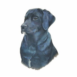 zwarte labrador dog portret art magnet fotobeeldje magneet